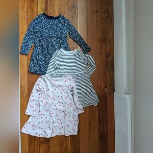 Bundle of 3 long sleeve 4T dresses